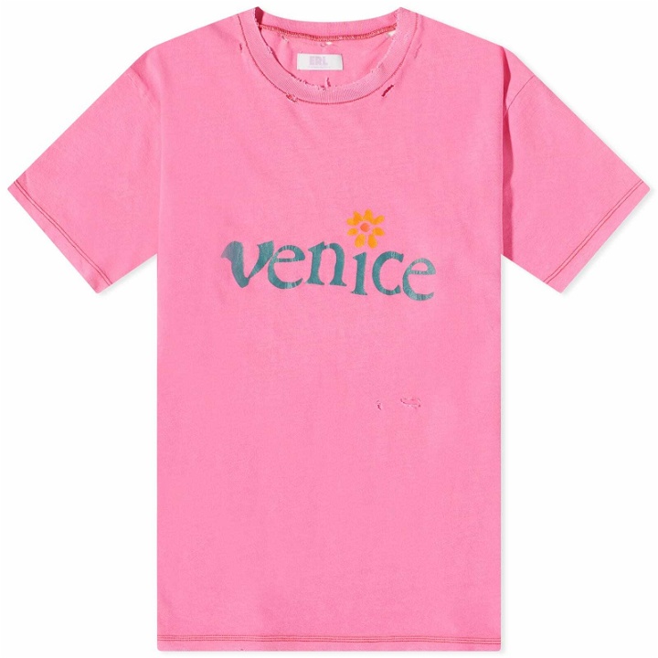 Photo: ERL Unisex Venice T-Shirt in Pink