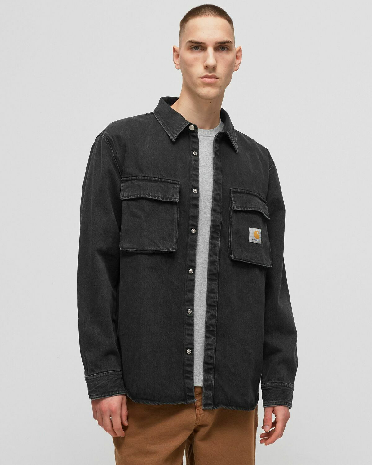 Carhartt Wip Monterey Shirt Jacket Black - Mens - Longsleeves Carhartt WIP