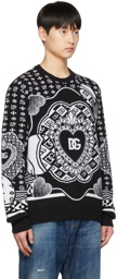 Dolce & Gabbana Black Graphic Sweater