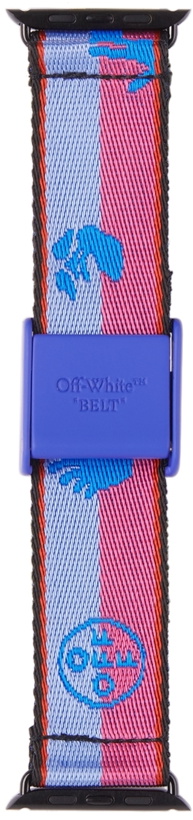 Photo: Off-White Pink & Blue 42 Industrial 2.0 iWatch Band