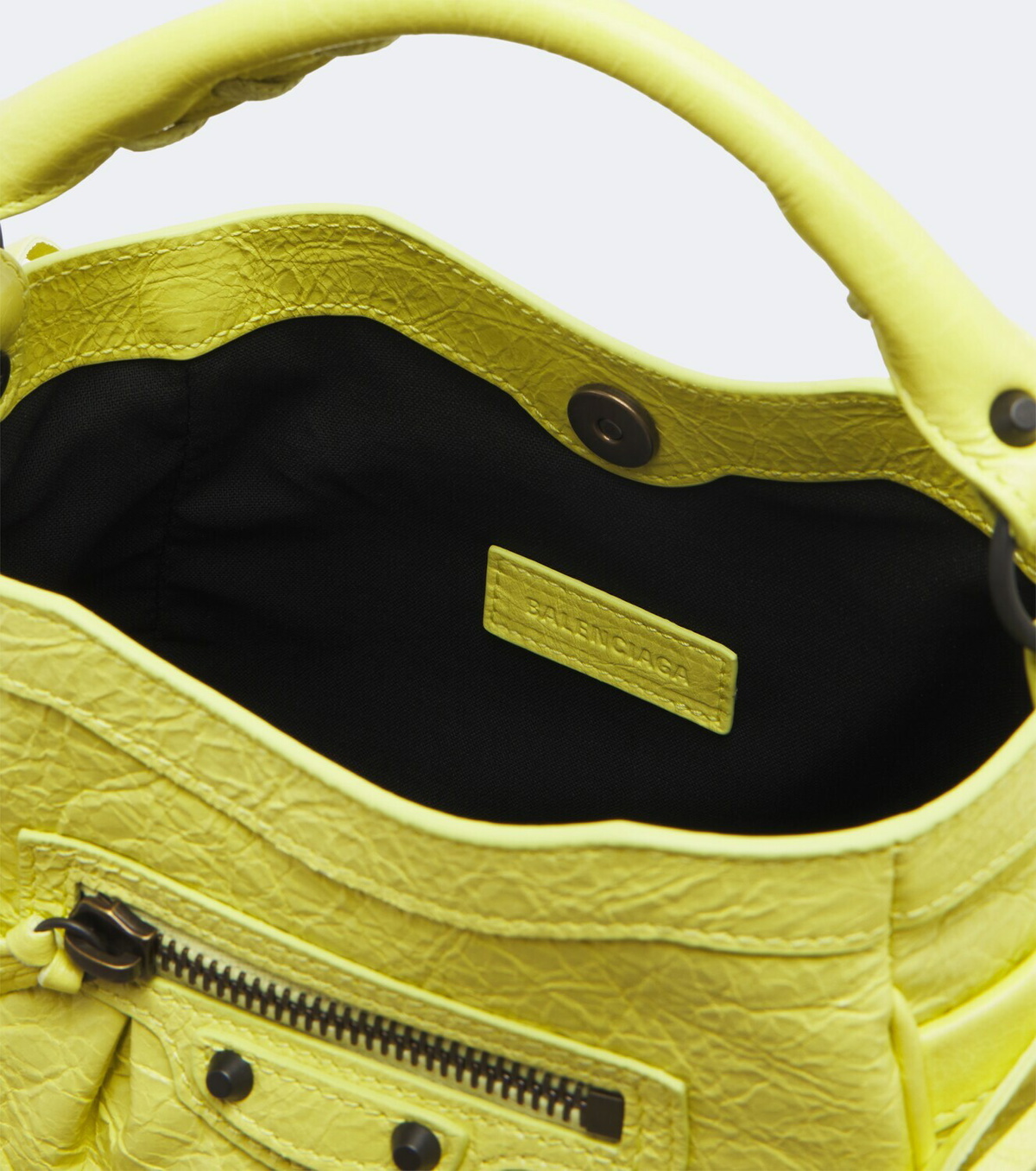 Balenciaga Le City Nano leather top-handle bag