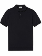 John Smedley - Payton Slim-Fit Wool and Cotton-Blend Polo Shirt - Blue
