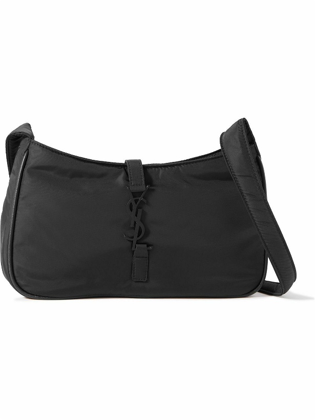 Photo: SAINT LAURENT - Le 5 à 7 Leather-Trimmed Shell Messenger Bag - Black