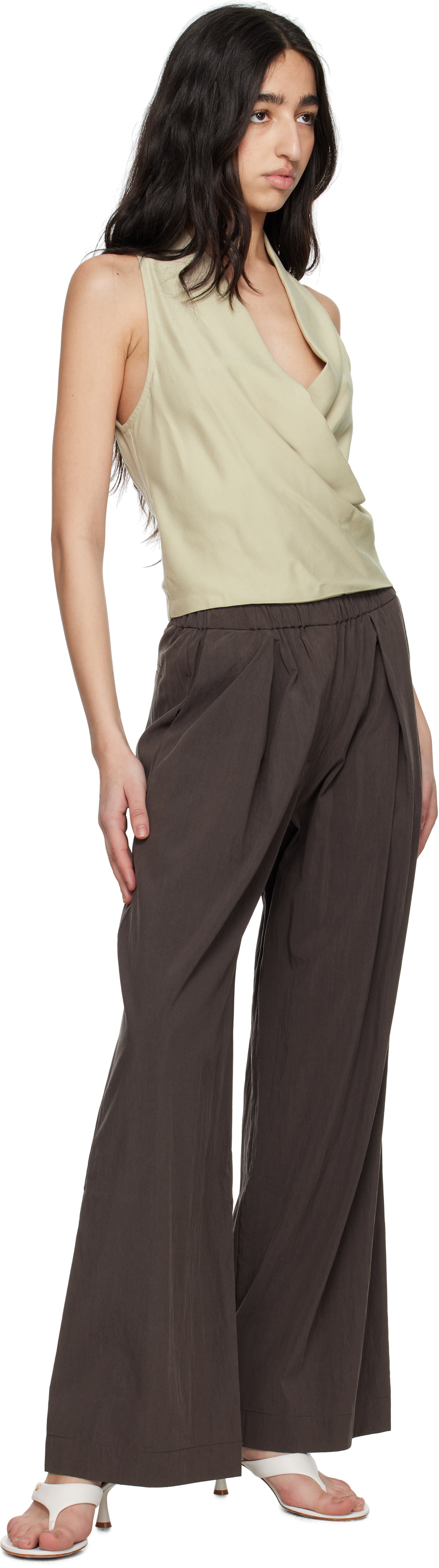 BEC + BRIDGE Brown Sade Trousers