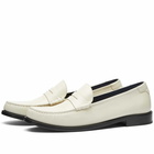 Saint Laurent Men's YSL Logo Loafer in Pearl