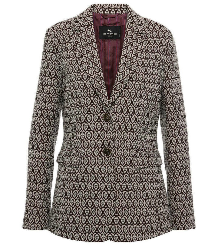 Photo: Etro Printed cotton-blend blazer