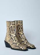 Jil Sander Snakeskin Embossed Leather Boots