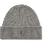 POLO RALPH LAUREN - Logo-Embroidered Ribbed Wool Beanie - Gray