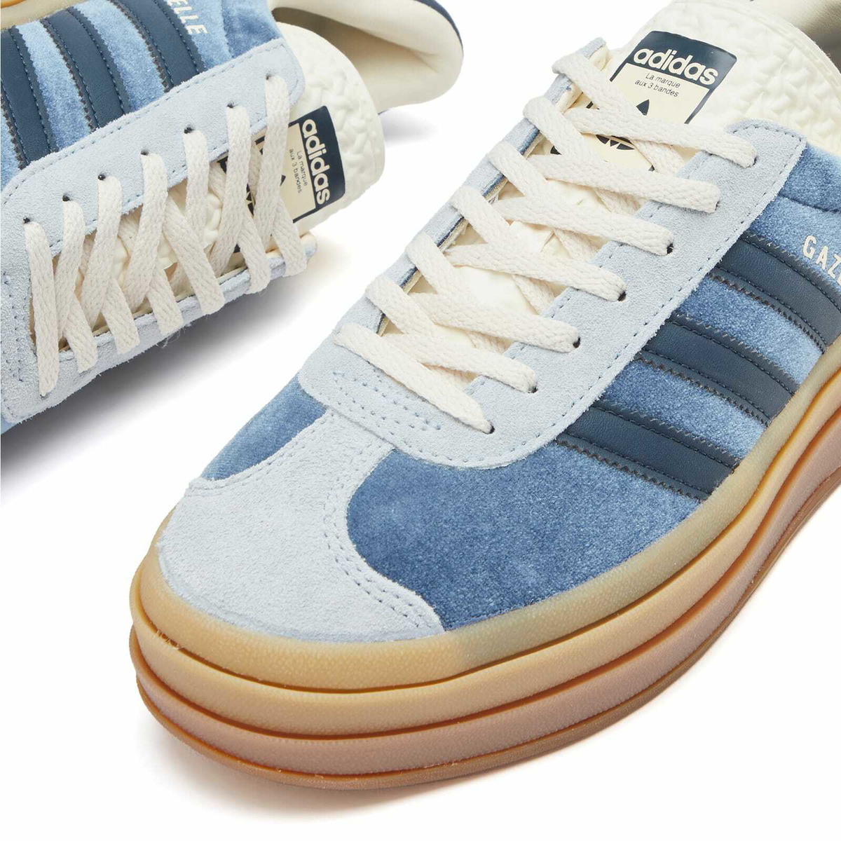 Adidas Women's Gazelle Bold W Sneaker in Ink/Aurora/Blue adidas