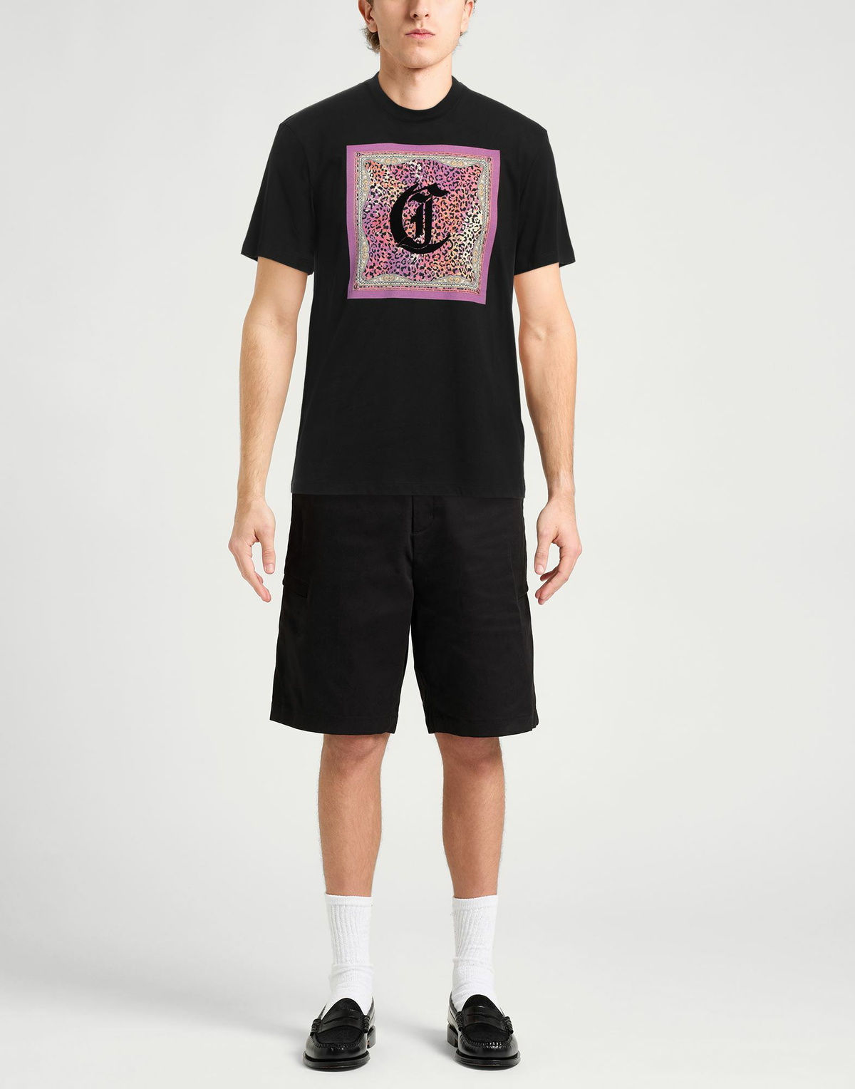 Just Cavalli Mens T-shirt in Black