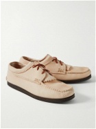 Yuketen - Textured-Leather Kiltie Derby Shoes - Neutrals