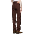 Y/Project Brown Twisted Seam Jeans