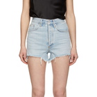 Agolde Blue Denim Dee Close Fit Shorts