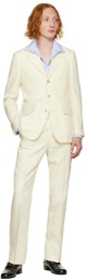 Husbands SSENSE Exclusive Off-White Linen Suit