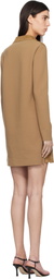 TOM FORD Tan Lamb Suede Interlock Knit Polo Minidress