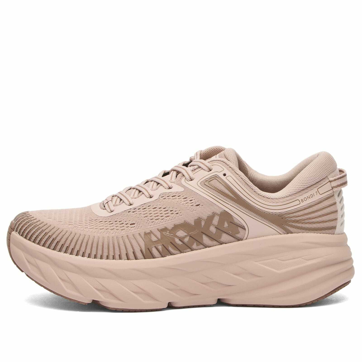 HOKA ONE ONE Women's Bondi 7 Sneaker in Date Sugar/Date Syrup