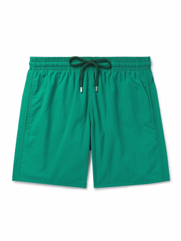 Photo: Vilebrequin - Moorea Mid-Length Recycled Swim Shorts - Green