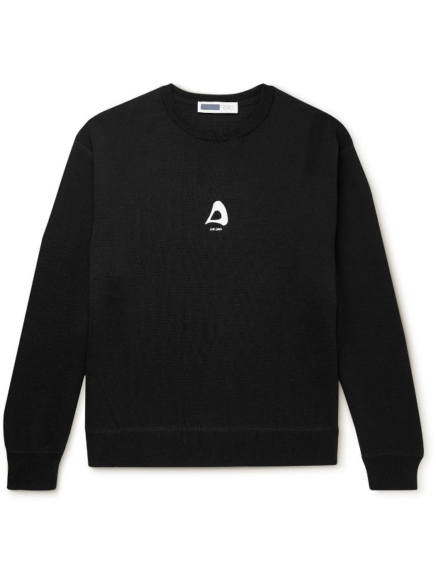 Photo: AFFIX - Audial Printed Wool-Blend Sweater - Black
