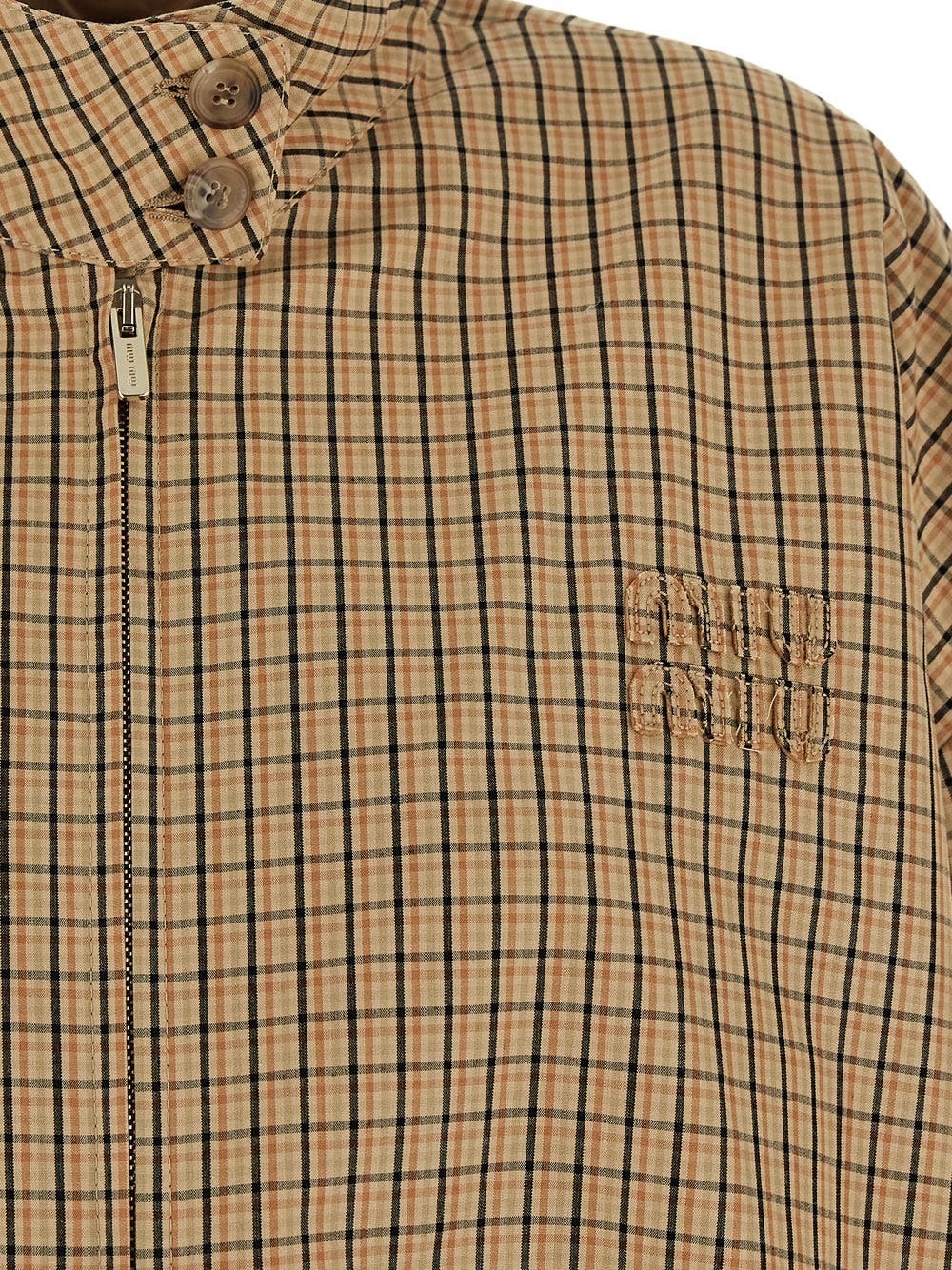 Miu Miu Check Cotton Jacket Miu Miu