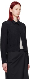 LEMAIRE Navy Gathered Blouse