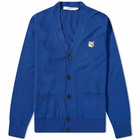 Maison Kitsuné Men's Fox Head Patch Classic Cardigan in Deep Blue