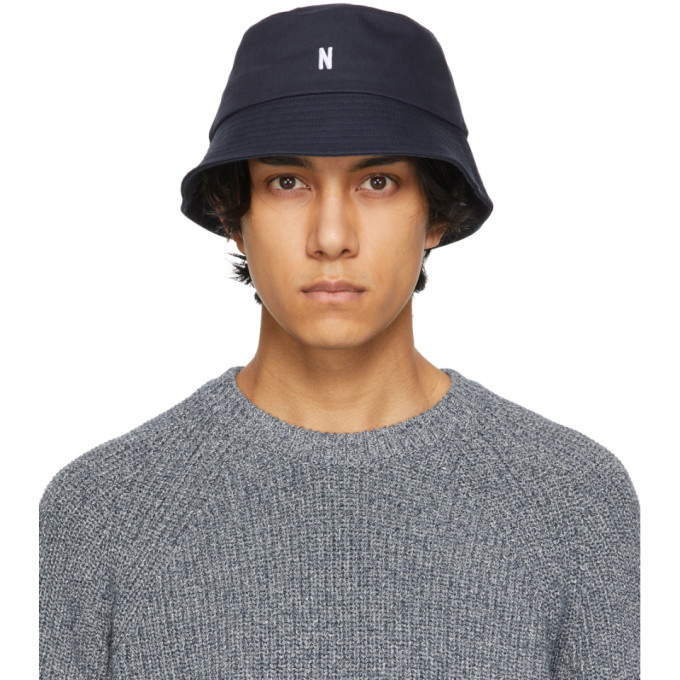 Photo: Norse Projects Navy Twill Bucket Hat