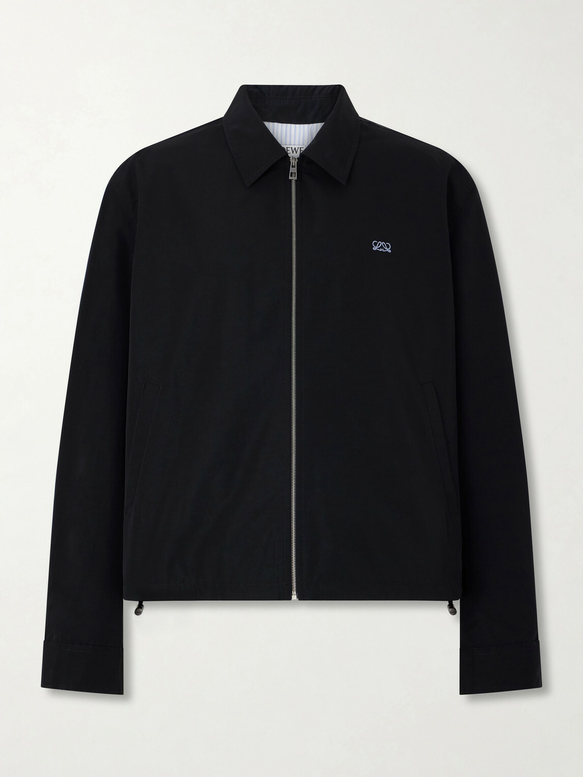 LOEWE - Logo-Embroidered Cotton-Blend Jacket - Black