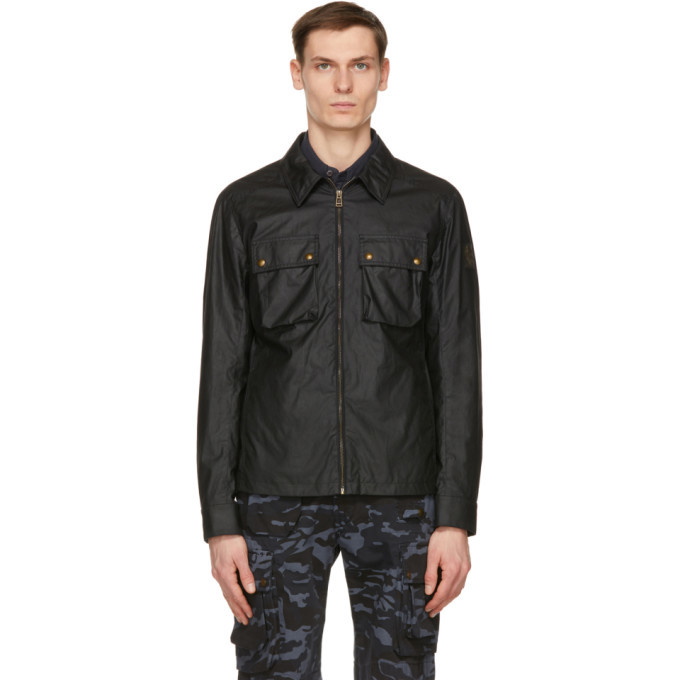 Photo: Belstaff Navy Waxed Dunstall Jacket