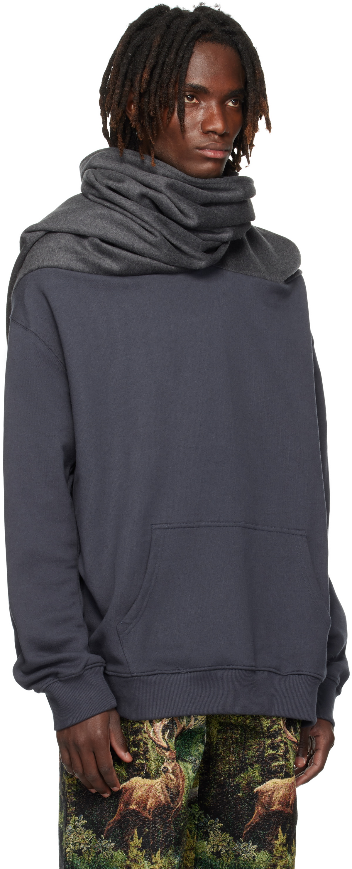 Bless SSENSE Exclusive Gray Loopsweater Hoodie
