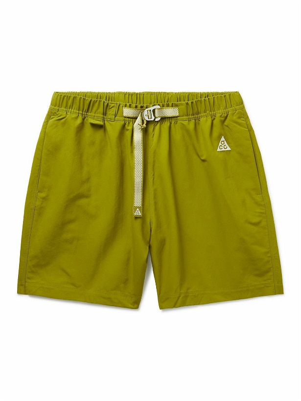 Photo: Nike - ACG Trail Straight-Leg Belted Shell Shorts - Green