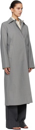 OUR LEGACY Gray & Blue Capital Coat