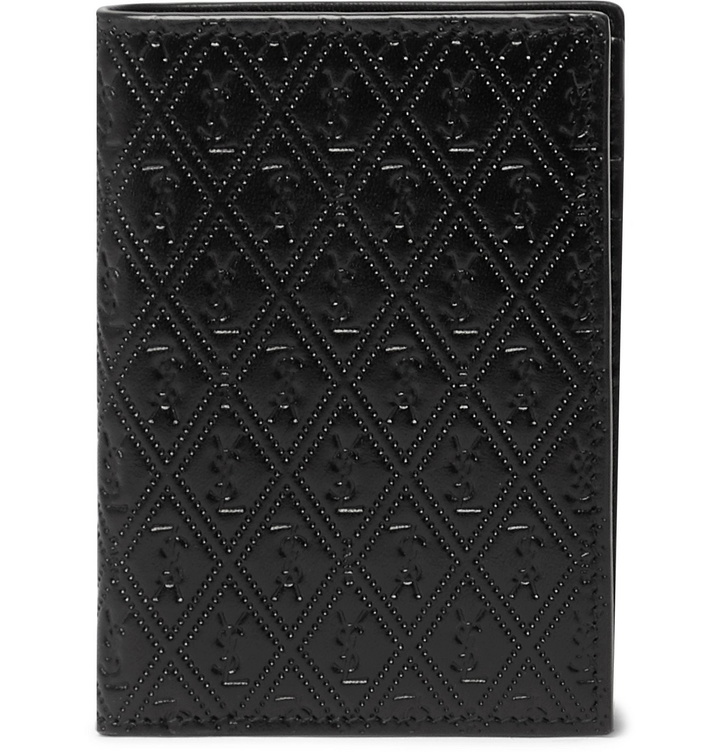 Photo: SAINT LAURENT - Logo-Debossed Leather Bifold Wallet - Black