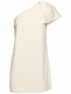 ROLAND MOURET - One-shoulder Satin Crepe Mini Dress