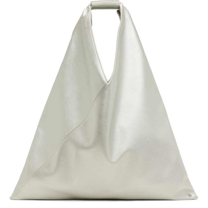 Photo: MM6 Maison Margiela Silver Classic Faux-Leather Tote