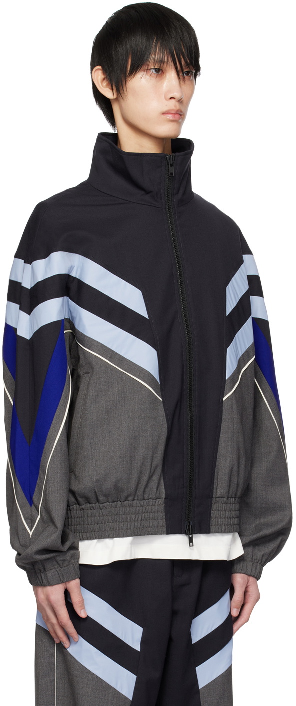 A PERSONAL NOTE 73 Gray & Navy Paneled Jacket