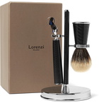 Lorenzi Milano - Three-Piece Carbon-Fibre Shaving Set - Black