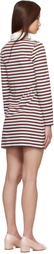Sandy Liang Off-White & Brown Toto Minidress