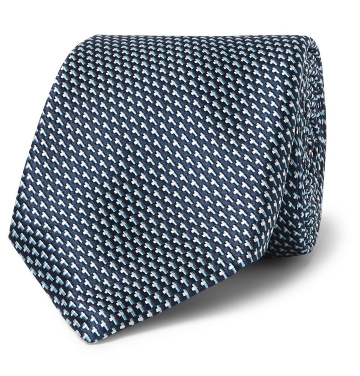 Photo: Hugo Boss - 7.5cm Silk-Jacquard Tie - Blue
