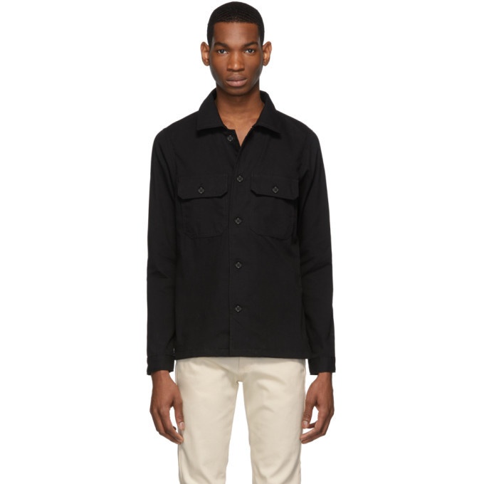 Photo: Naked and Famous Denim Black Oxford Rinsed Shirt