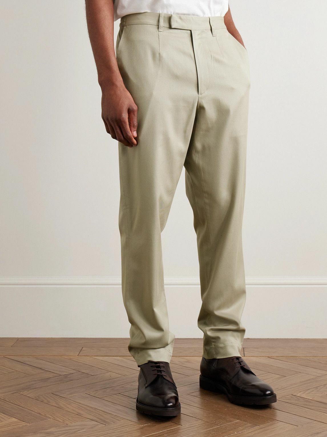 Purdey - Straight-Leg Stretch-Lyocell Twill Chinos - Neutrals