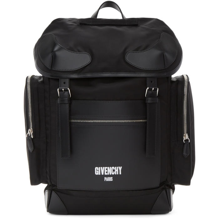 Photo: Givenchy Black Logo Ryder Backpack 