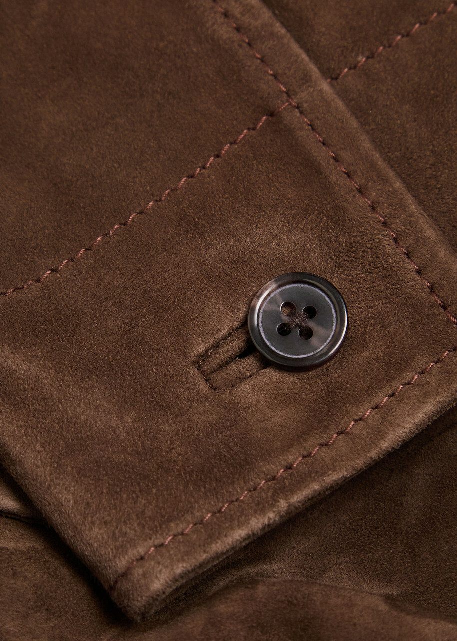 Officine Générale Erickson Suede Jacket Brown
