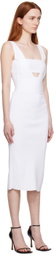 BOYAROVSKAYA White Naif Midi Dress