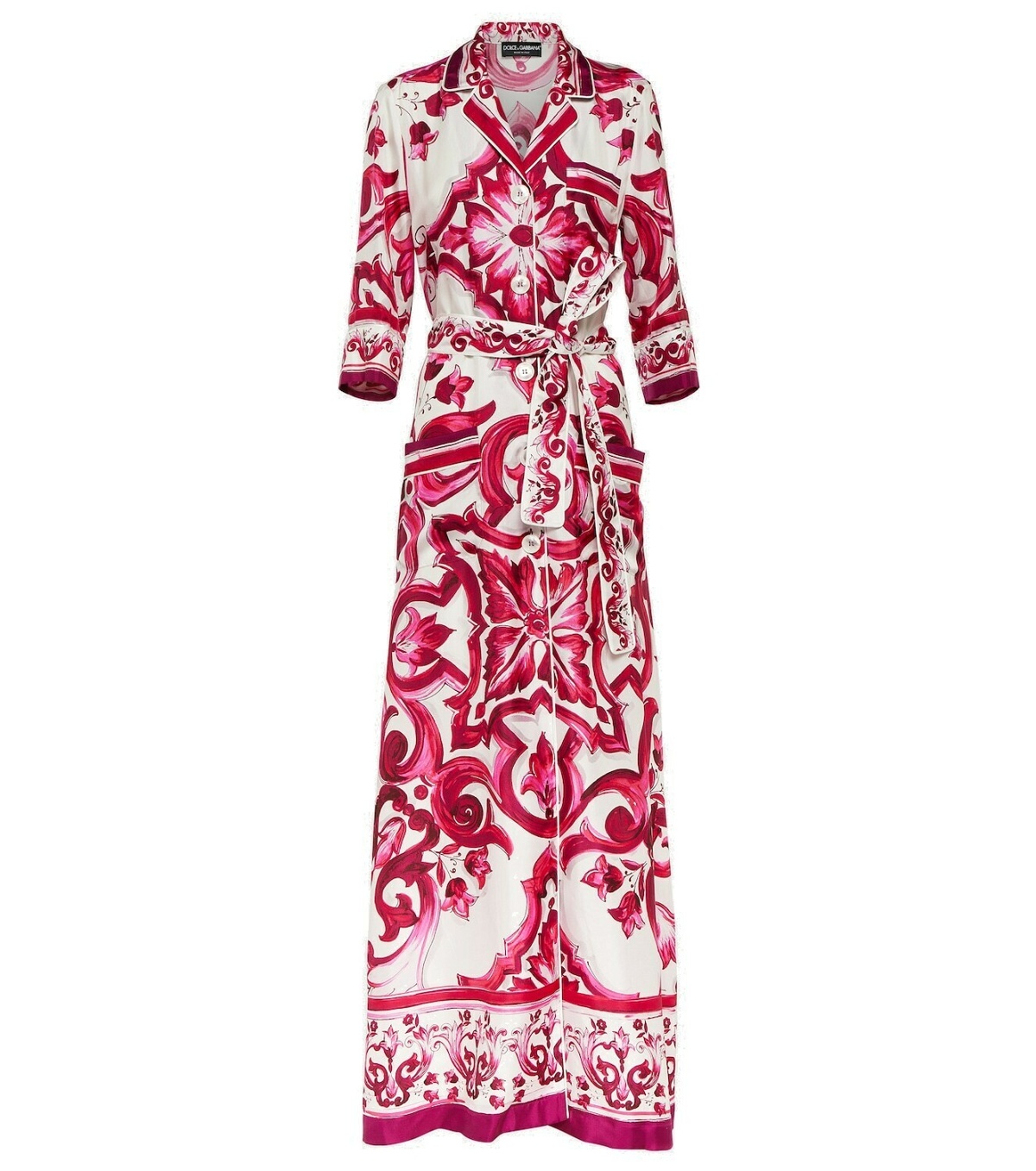 Dolce&Gabbana Printed silk twill shirt dress Dolce & Gabbana