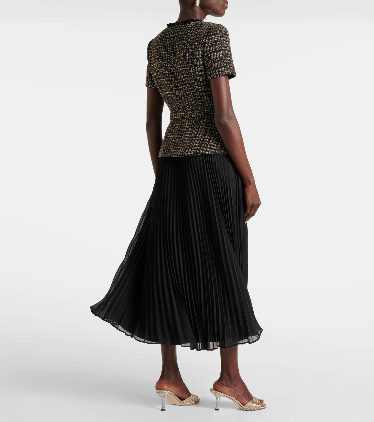 SELF-PORTRAIT ワンピース Boucle chiffon midi dress963989 SELF-PORTRAIT ワンピース Boucle chiffon midi dress963989