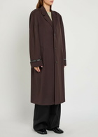 Maison Margiela Single-breasted Wool Coat Dark Brown