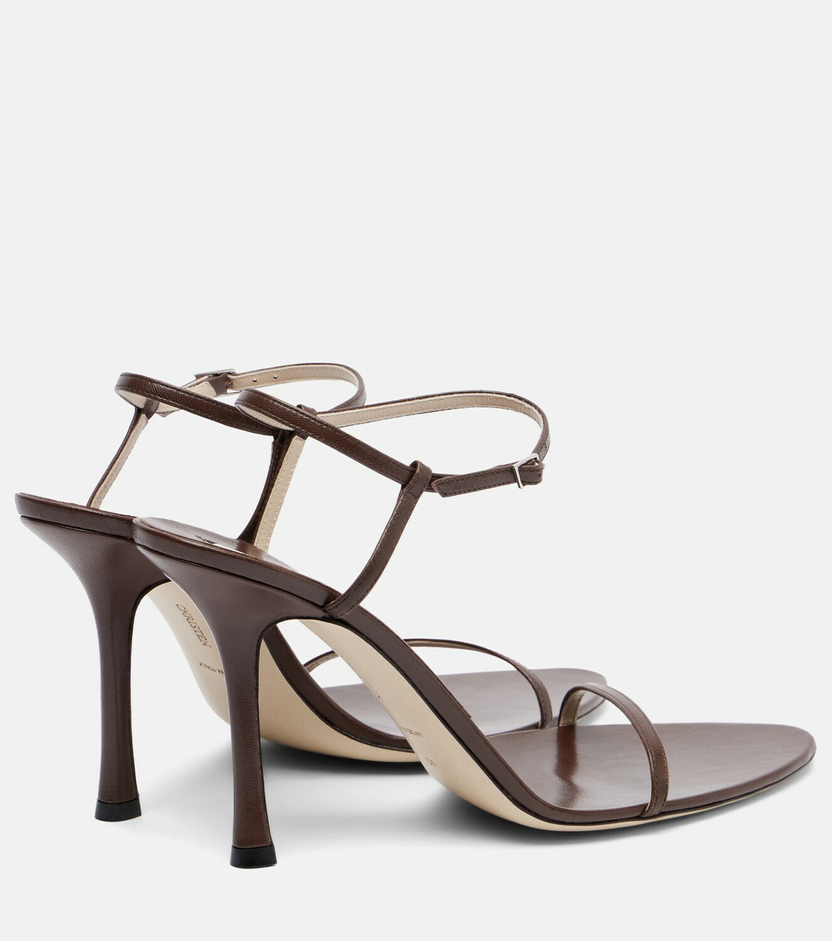 Christen Double Strap 95 leather sandals