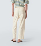 Auralee Cotton and silk straight pants