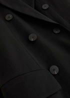 Harris Wharf London Double-breasted Woven Coat Black