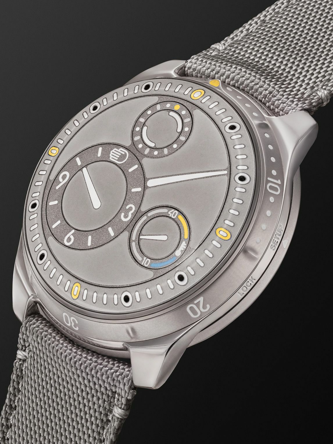 Ressence - Type 5 L Automatic 46mm Titanium and Leather Watch, Ref. No. TYPE 5 Lum